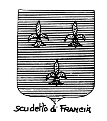 Bild des heraldischen Begriffs: Scudetto di Francia